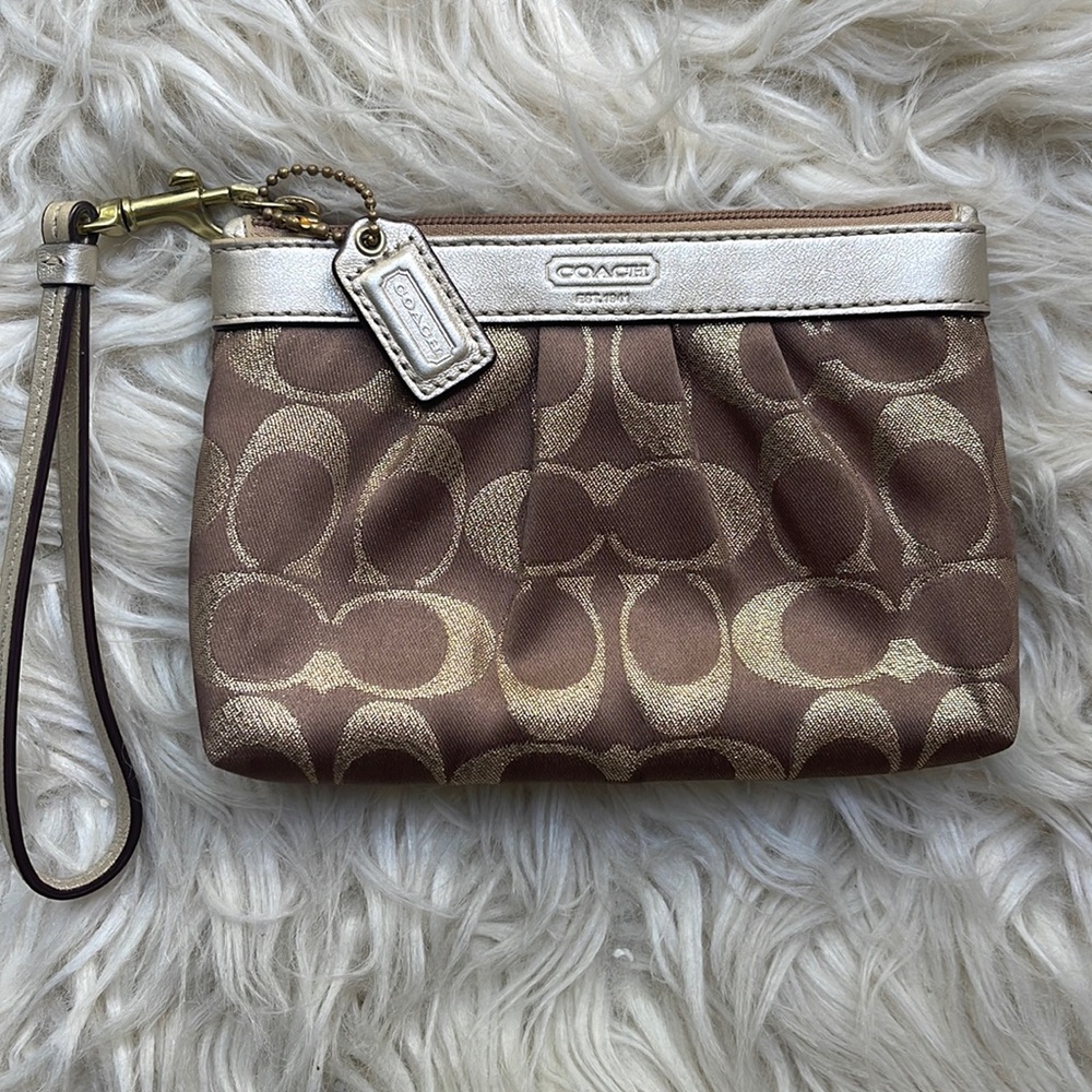 Coach Gold Wristlet